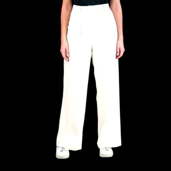 French Connection Women's Wide Leg Trouser Tan  Size Large - Picture 1 of 10